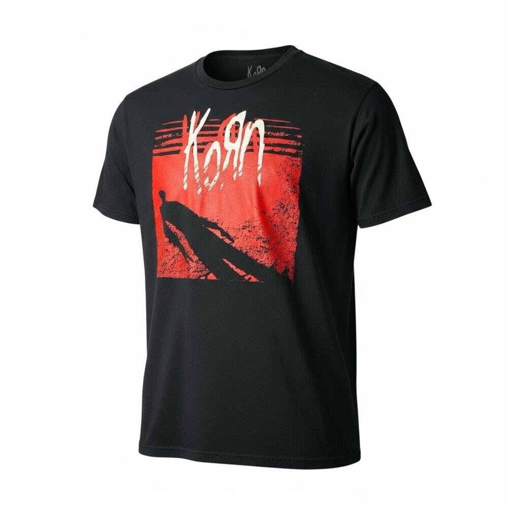 Official KoRn Black/Red Men’s XXL Graphic Print T-Shirt Mad Engine Nu Metal 2XL